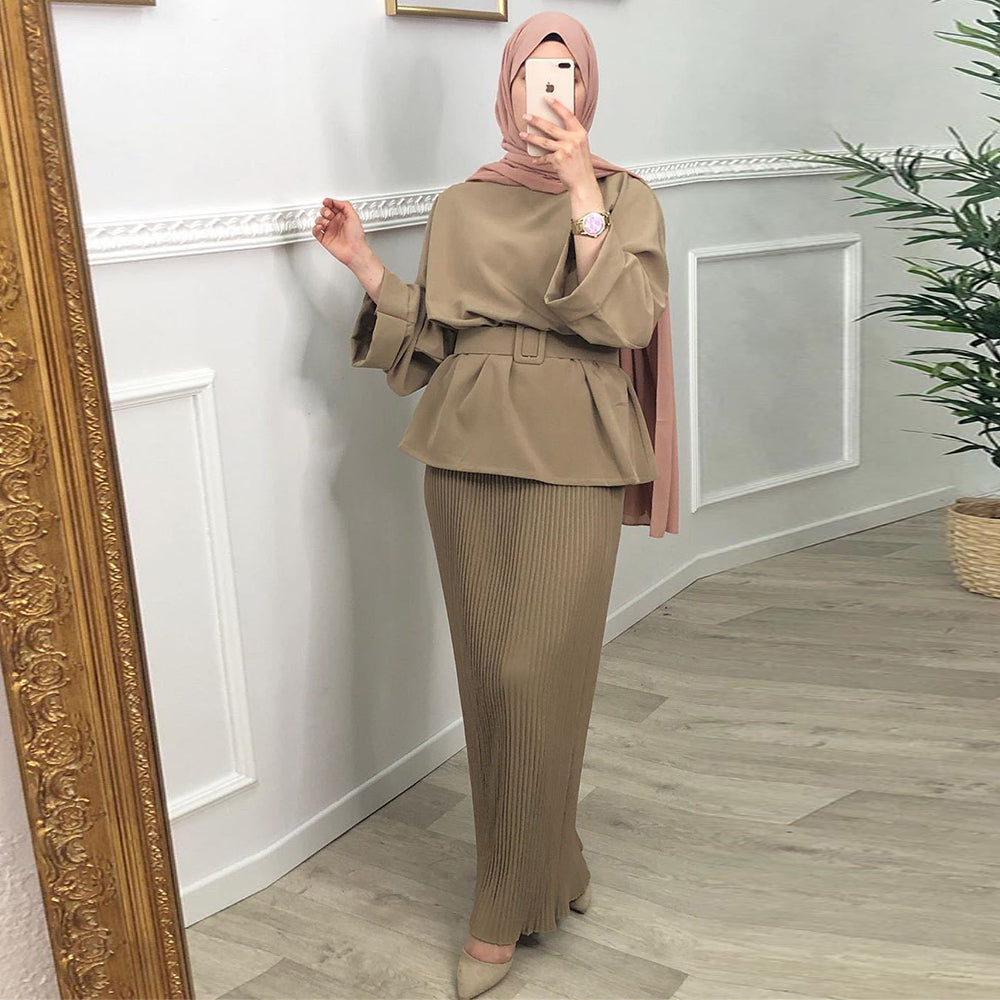 Ramadan Eid Mubarak Abaya Dubai Turkey Hijab Dress Muslim Se Silver Sam