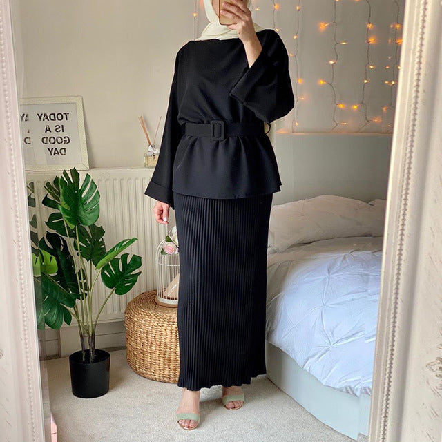 Ramadan Eid Mubarak Abaya Dubai Turkey Hijab Dress Muslim Se Silver Sam