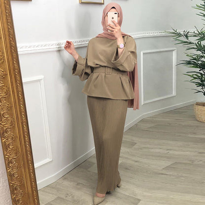Ramadan Eid Mubarak Abaya Dubai Turkey Hijab Dress Muslim Se Silver Sam