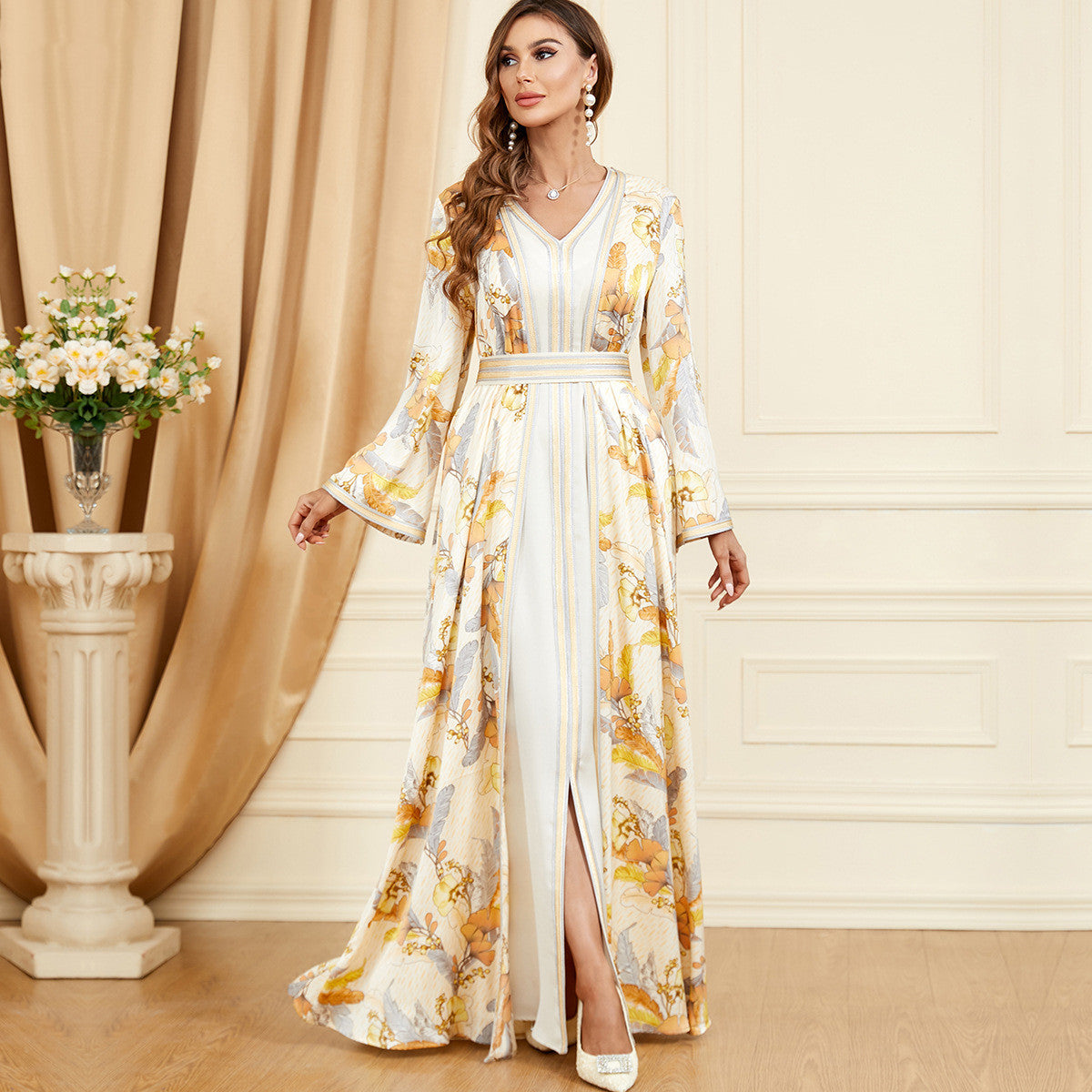 Women's Temperament Fashion Splicing Dresses Two-piece Silver Sam